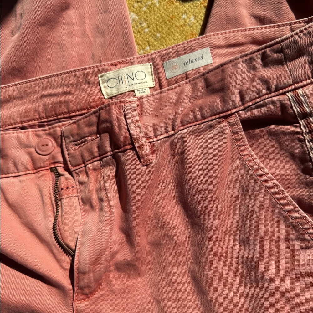 Chino Relaxed Fit Pants in Coral
